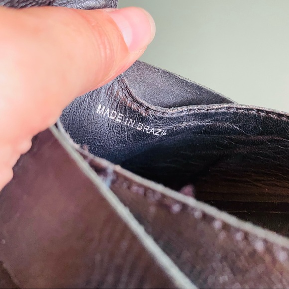 A7EIJE Kidskin Black Leather Mules Boots Size 8.5 39.5 Low Heel Slides $315+ - Picture 10 of 10